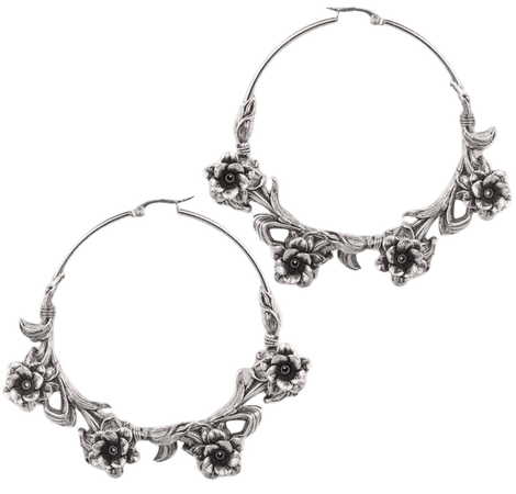 regal rose silver hoop