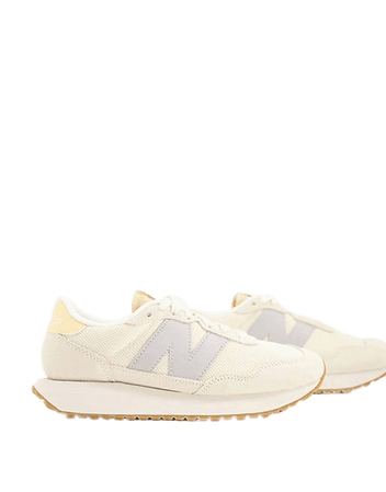 New Balance 237 mesh sneakers in cream and gray | ASOS