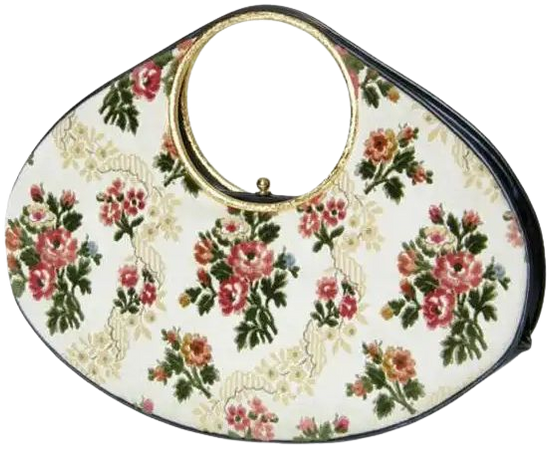 Holzman | Oversized Elliptical Tapestry Handbag | 1stDibs