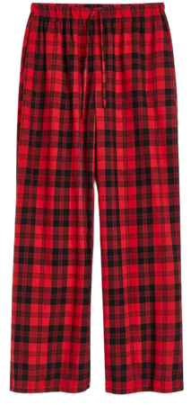 Twill Pajama Pants - Red/plaid - Ladies | H&M CA