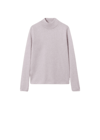 Gloss-effect knitted sweater - Women | Mango USA