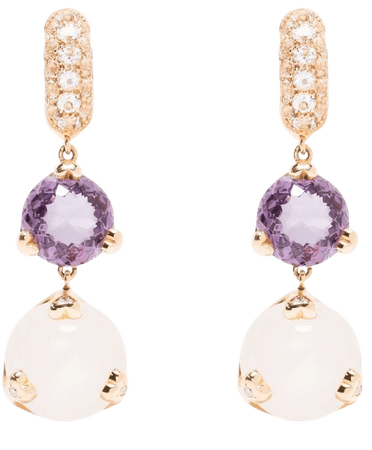 Pasquale Bruni 18kt Rose Gold Sissi Diamond Drop Earrings - Farfetch