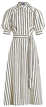 Striped Mulberry Silk Dress