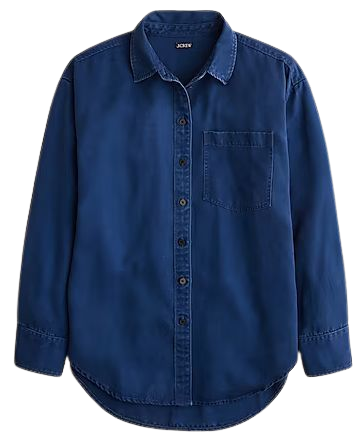 J.Crew: Etienne Shirt In Blue Twill For Women