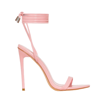 Whitney Pink Patent Tie Up Stiletto Heels- Simmi