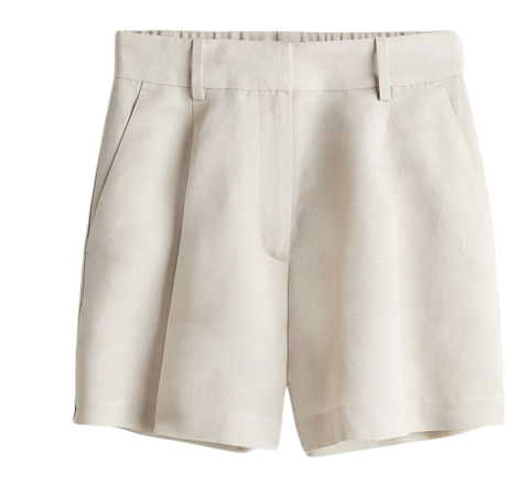 Linen-blend Shorts - Light beige - Ladies | H&M US