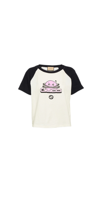 GUCCI Printed cotton jersey T-shirt