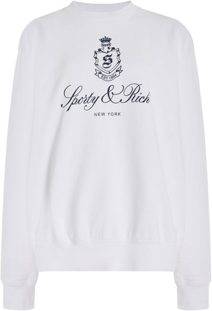 Vendome Cotton Sweatshirt By Sporty & Rich | Moda Operandi