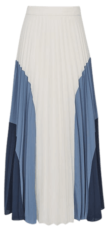 Murphy Blue Pleated Midi Skirt – REISS