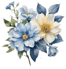 Blue art/flowers