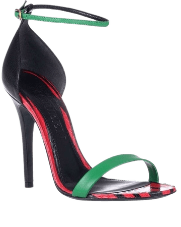 green red shoes