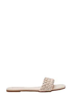 Faux Leather Woven Strap Flat Mules | Nasty Gal