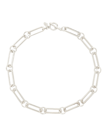 Silver Paperclip Chain Necklace | Express