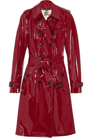 red rain coat