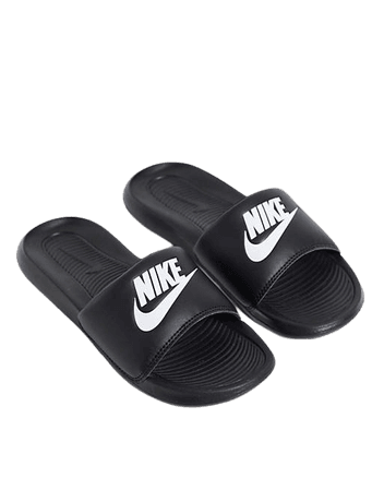 Nike Victori One slides in black/white | ASOS