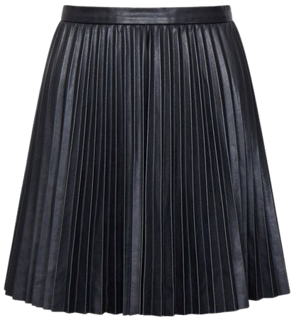 Etta Recycled Vegan Leather Skirt Black | French Connection US
