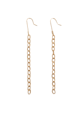 Chain pendant earrings - Women | Mango USA gold