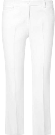 Stretch-crepe Straight-leg Pants - White