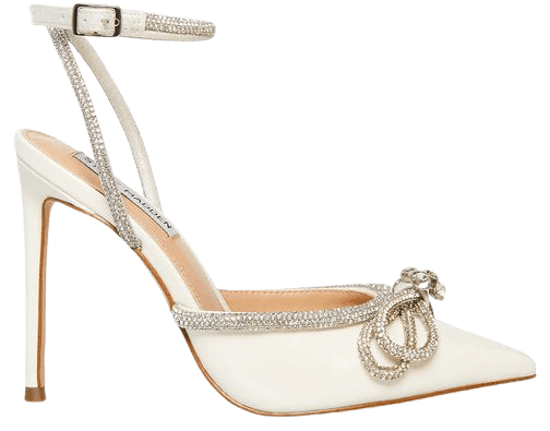 VIABLE Off-White Heel | Women's Rhinestone-Embellished Stilettos – Steve Madden