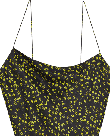 Long black babydoll dress with pattern | The Kooples