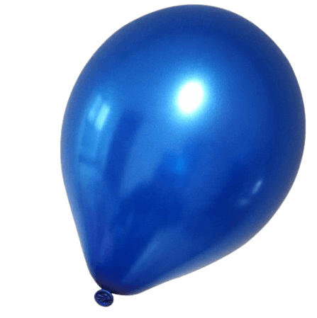 metallic blue balloon