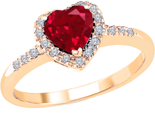 gold and red promise ring
