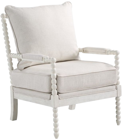 OSP Home Furnishings Kaylee Lounge Chair, White - Walmart.com