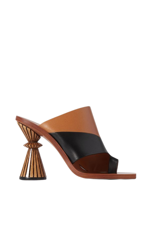 Tan Two-tone leather mules | Givenchy | NET-A-PORTER