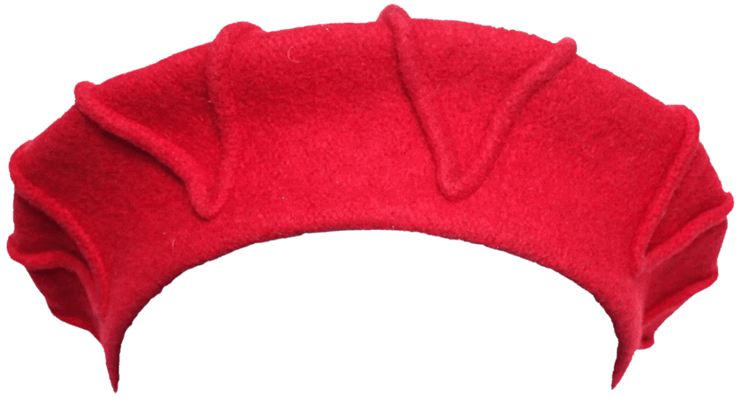 red pretended beret