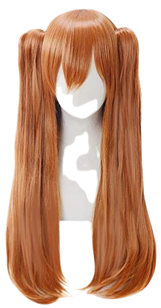 Amazon.com : C-ZOFEK Shikinami Asuka Langley Wig Womens Long Orange Cosplay Hair With Detachable Ponytails (Orange) : Beauty