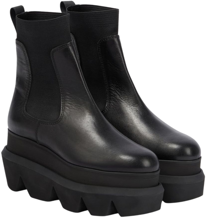 Sacai - Platform leather Chelsea boots | Mytheresa