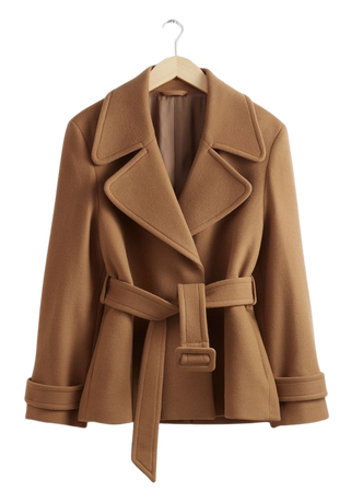 Belted Wool Jacket - Brown - Jackets - & Other Stories US