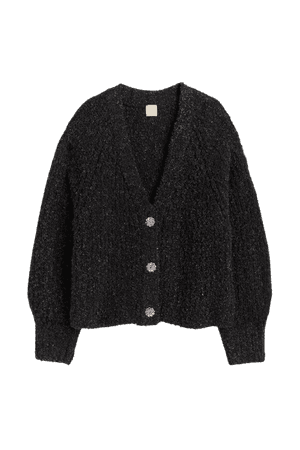 Rib-knit Cardigan - Black - Ladies | H&M US