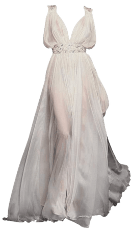 Light Pink/White Evening Gown