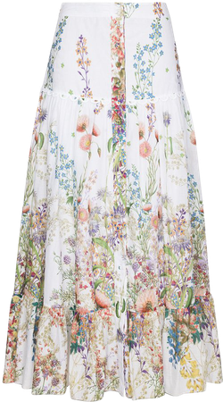Charo Ruiz Ibiza Ann floral-print long skirt