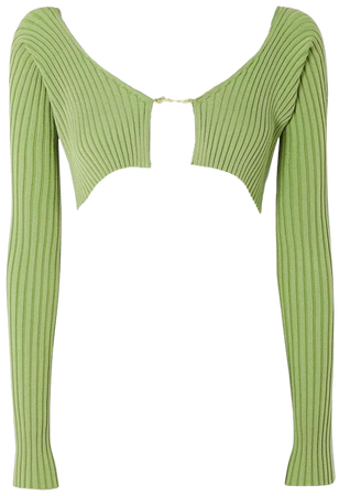 Jacquemus green crop cardigan