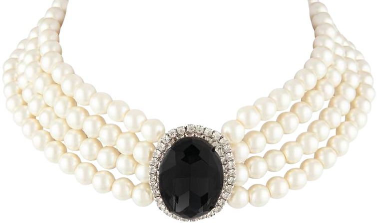 Susan Caplan Vintage pearl-embellished multi-strand Choker Necklace - Farfetch