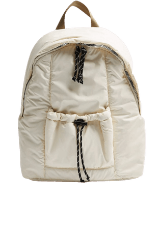 Skater Nylon Backpack in White | Topshop