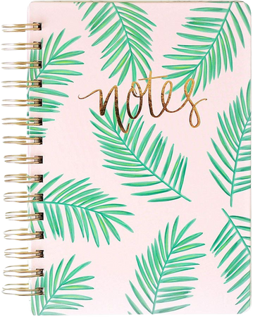 Amazon.com : Palms Pink Spiral Notebook Study Journal School Work Palm Office Decor Florida South Leaves Peaceful Writing College : Office Products