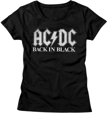 American Classics - AC/DC Back In Black Girls Jr Black - Walmart.com - Walmart.com