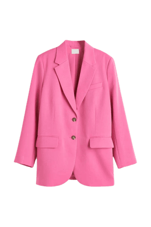 Oversized Single-breasted Jacket - Pink - Ladies | H&M US
