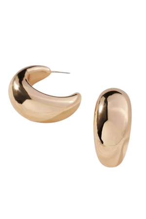 Chunky Crescent Hoop Earrings | Anthropologie