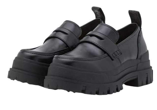 Buffalo | chunky black platform loafers