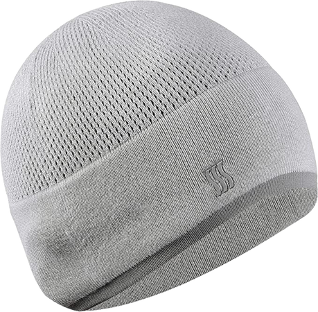 SAAKA Bamboo Beanie Hat. Soft & Lightweight. Running, Snow Sports. Winter Cap for Men & Women (White) at Amazon Men’s Clothing store