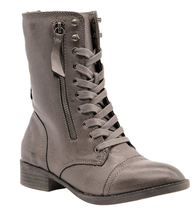 Charcoal Gray Combat Boots
