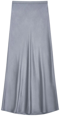 ANINE BING Bar Silk Skirt - Grey