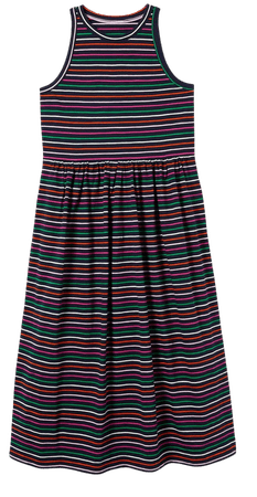 Sleeveless Jersey Midi Dress - Navy Multi Stripe | Boden US
