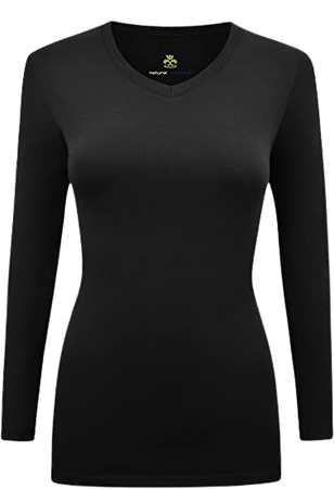 Amazon.com: Natural Uniforms Women's Long Sleeve V-Neck T-Shirt Under Scrub (Purple, XX-Large) : Clothing, Shoes & Jewelry