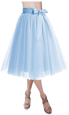 Amazon.com: Women 5 Layers Tulle Skirt - Tea Length High Waist Bridal Midi Skirt Tutu forWedding Party Evening : Clothing, Shoes & Jewelry