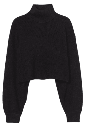 cropped black sweater